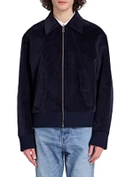 Corduroy Cotton-Blend Bomber Jacket