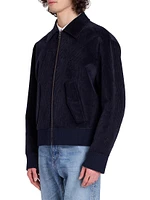 Corduroy Cotton-Blend Bomber Jacket