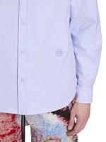 Cotton-Blend Button-Down Shirt