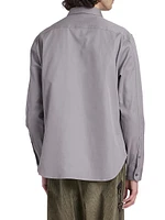 Cotton-Blend Button-Front Shirt