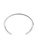 Unisex 30G Polished Sterling Silver Godron Ribbon Bracelet