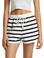 Varsity Striped Cotton-Blend Shorts