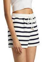 Varsity Striped Cotton-Blend Shorts