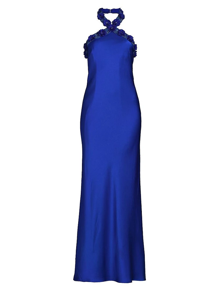 Satin Halterneck Mermaid Gown