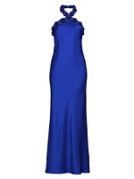 Satin Halterneck Mermaid Gown