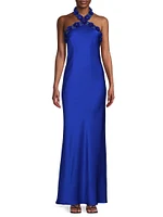 Satin Halterneck Mermaid Gown