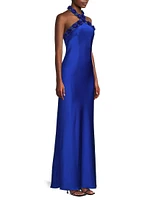 Satin Halterneck Mermaid Gown