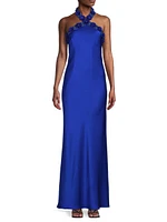 Satin Halterneck Mermaid Gown