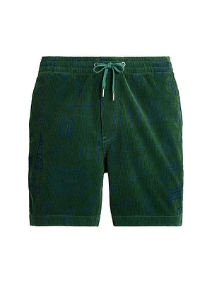 Prepster Drawstring Corduroy Shorts