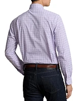 Tattersall Check Cotton Button-Front Shirt