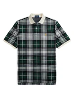 Plaid Cotton Polo Shirt