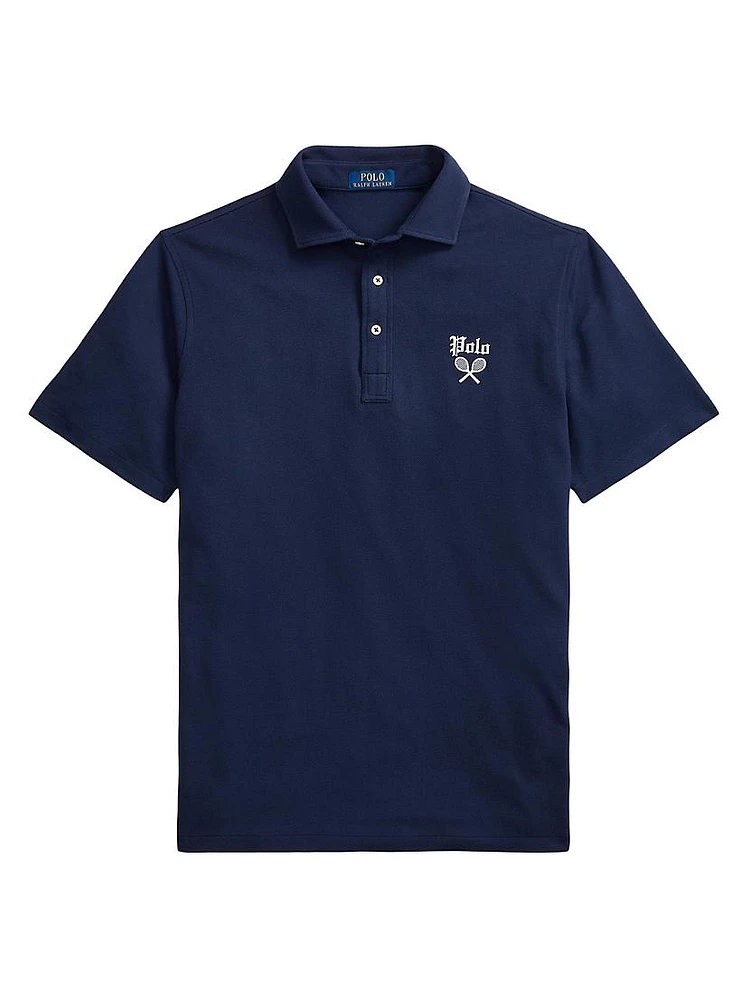 Tennis Logo Cotton Polo Shirt