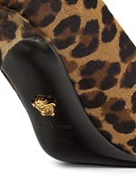 Gianni 100MM Leopard Calf Hair Pumps