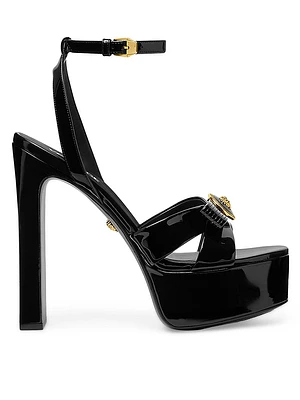 Gianni Ribbon 140MM Leather Platform Sandals