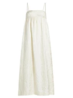 Cavola Embroidered Silk Maxi Dress