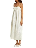 Cavola Embroidered Silk Maxi Dress