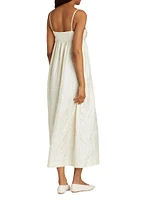 Cavola Embroidered Silk Maxi Dress