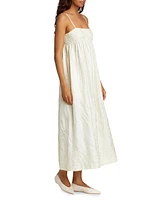 Cavola Embroidered Silk Maxi Dress