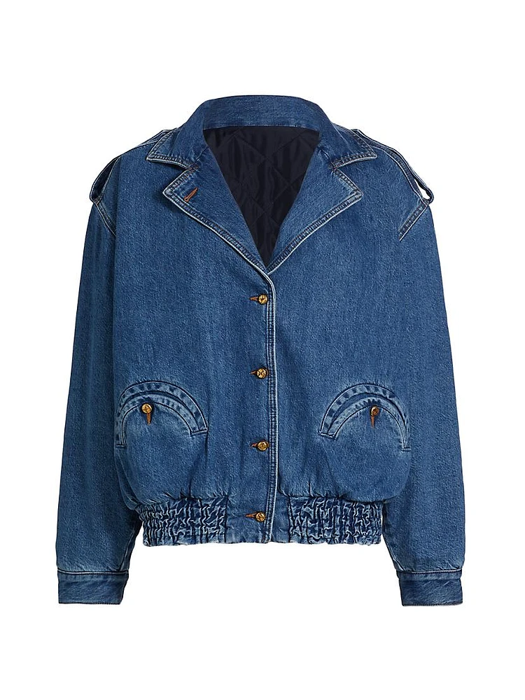 Charlie Denim Bomber Jacket