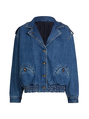 Charlie Denim Bomber Jacket