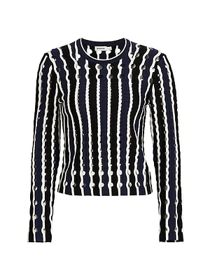 Tiana Stripe Punchout Top