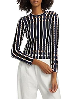 Tiana Stripe Punchout Top