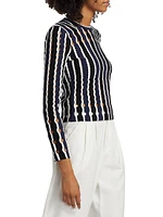 Tiana Stripe Punchout Top