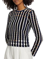 Tiana Stripe Punchout Top