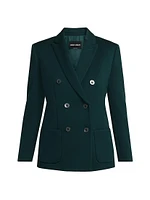 Stretch Wool Double-Breasted Jacket