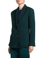 Stretch Wool Double-Breasted Jacket