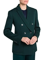 Stretch Wool Double-Breasted Jacket