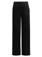 Silk Straight-Leg Pants