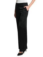 Silk Straight-Leg Pants