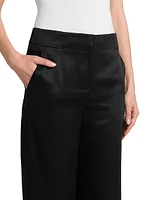 Silk Straight-Leg Pants