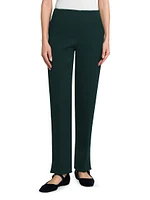 Stretch Wool Straight Pants