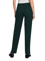 Stretch Wool Straight Pants