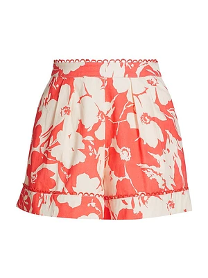 Adyson Floral Pleated Shorts