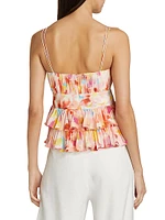 Sandie Floral Pleated Shell Top