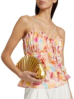 Sandie Floral Pleated Shell Top