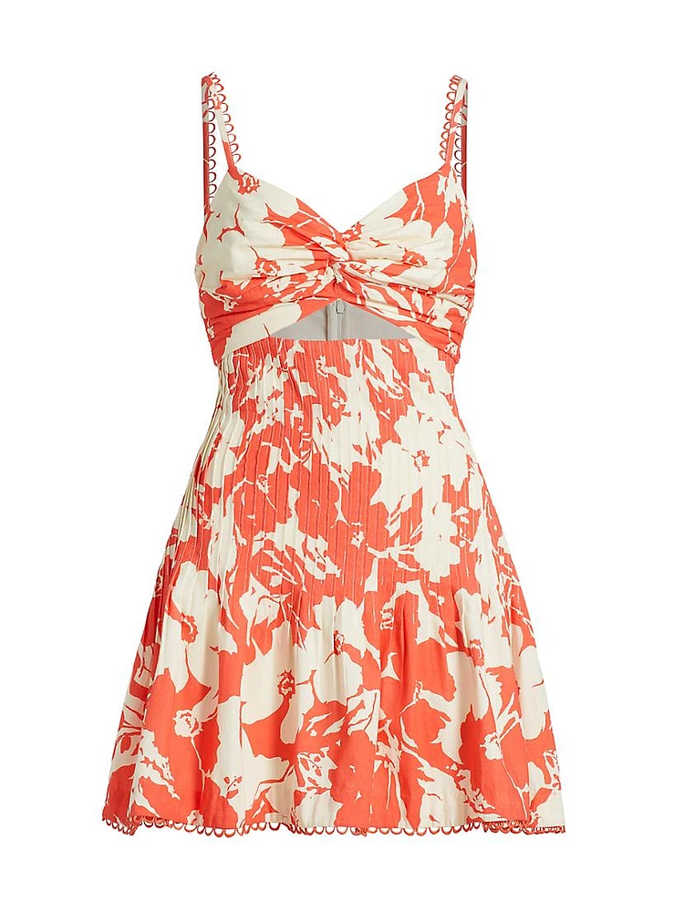 Ryder Floral Cut-Out Minidress