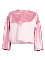 Duchess Satin Crewneck Top