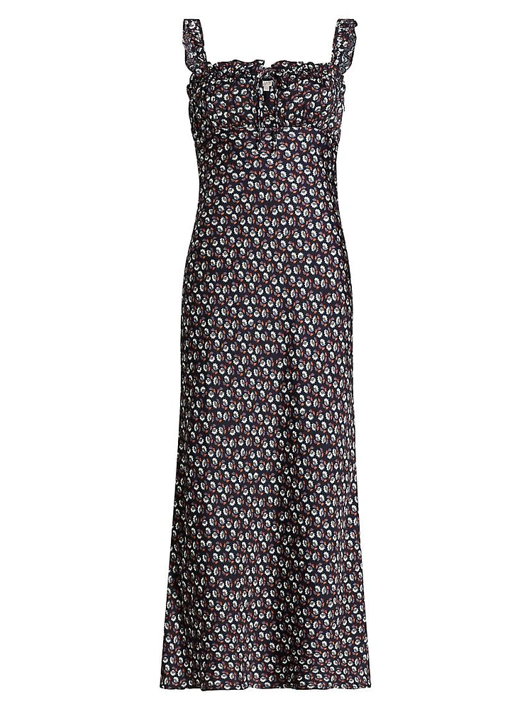 Marion Foulard Print Midi-Dress