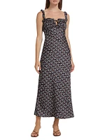 Marion Foulard Print Midi-Dress