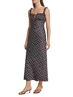 Marion Foulard Print Midi-Dress