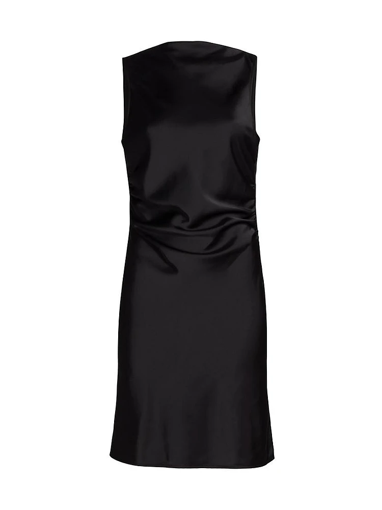 Amira Satin Tie-Back Minidress