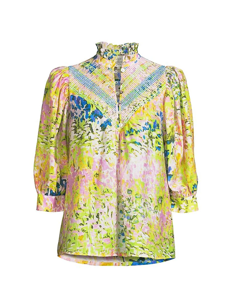 Floral Smocked Blouse