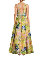 Floral Halterneck Maxi Dress