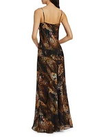 Christine Leopard Print Silk Slip Dress