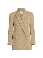 Riva Tweed Double-Breasted Blazer