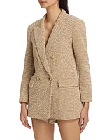 Riva Tweed Double-Breasted Blazer